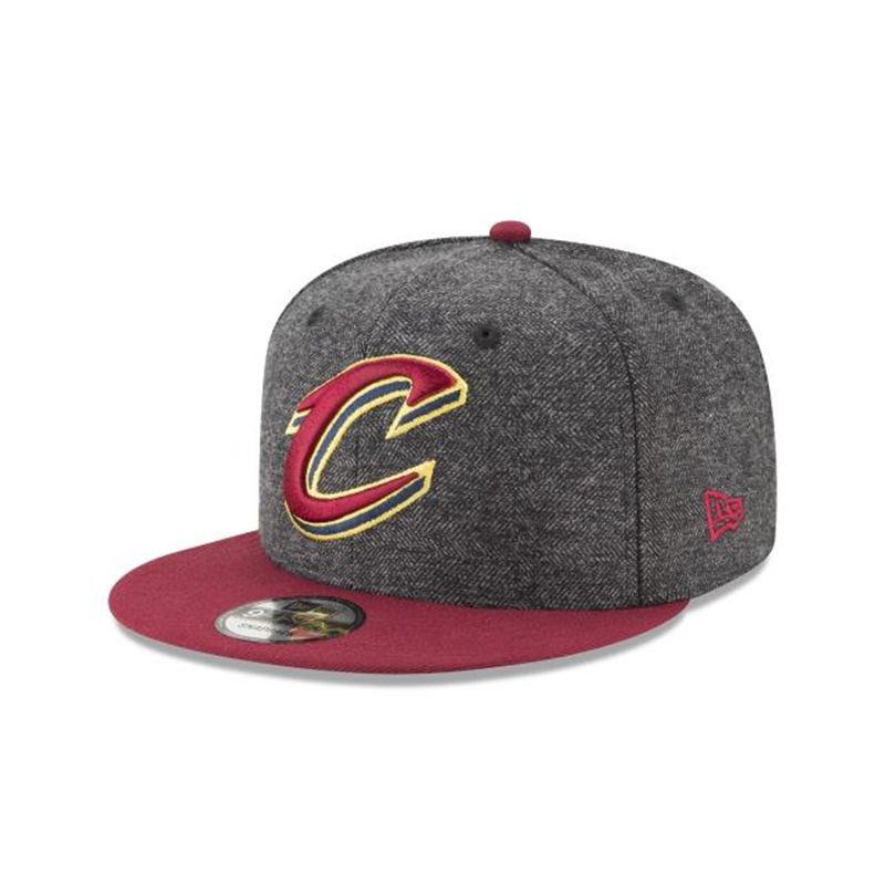 NBA Cleveland Cavaliers Tweed Turn 9Fifty Snapback (GMM5558) - Grey New Era Caps